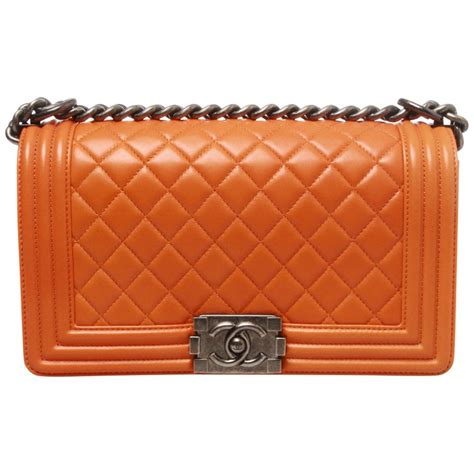 chanel boy bag orange